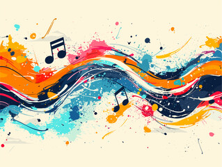 Catchy Melody: Vibrant Vector Notes Elevate Moods, Drive Engagement, and Enhance Experiences