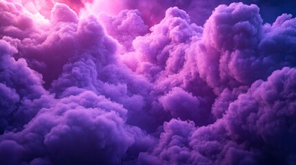 Fantasy sky with sugar cotton purple clouds in a dreamy background generative ai