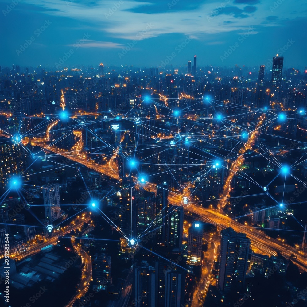 Poster ai controlling a network of connected devices in a smart city