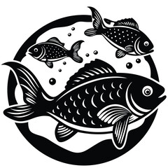 Fototapeta premium vector illustration of a fish