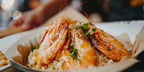 North Shore Shrimp Truck Shrimp and Rice Dish from Oahu Hawaii