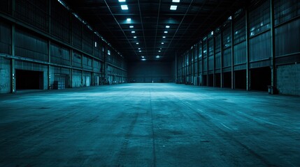 Evoking an Ambiance of Empty Warehouse with Dramatic Lighting 