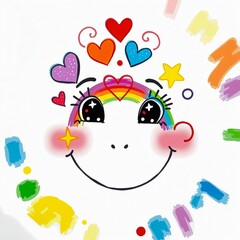 Fototapeta premium A Celebration of Colorful Expressions and Joyful Imagination