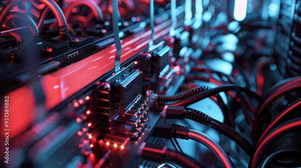 Poster close-up of computer hardware and wires