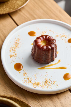 Canele, french pastry with caramel