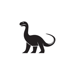 Fototapeta premium dinosaur in cartoon, doodle style . Image for t-shirt, web, mobile apps and ui. Isolated 2d vector illustration in logo, icon, sketch style, Eps 10, black and white. AI Generative