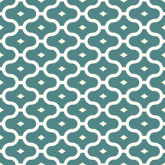 Paseo abstract ornament. Oriental traditional pattern. Maroccan mosaic tiles. Repeated geometric figures wallpaper. Arabesque digital paper, textile print. Seamless surface design. Vector illustration