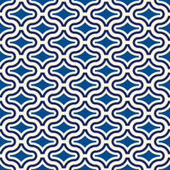 Paseo abstract ornament. Oriental traditional pattern. Maroccan mosaic tiles. Repeated geometric figures wallpaper. Arabesque digital paper, textile print. Seamless surface design. Vector illustration