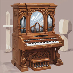 The Beauty of Sound A Vintage Organ Symphony Music Timeless Piece Sound Musical Beauty Classic Legacy Work Soul Journey Heart Magic Organ Masterpiece Instrument Wooden Wood Time History Elegance Art