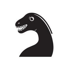 Fototapeta premium dinosaur in cartoon, doodle style . Image for t-shirt, web, mobile apps and ui. Isolated 2d vector illustration in logo, icon, sketch style, Eps 10, black and white. AI Generative