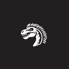 dinosaur in cartoon, doodle style . Image for t-shirt, web, mobile apps and ui. Isolated 2d vector illustration in logo, icon, sketch style, Eps 10, black and white. AI Generative