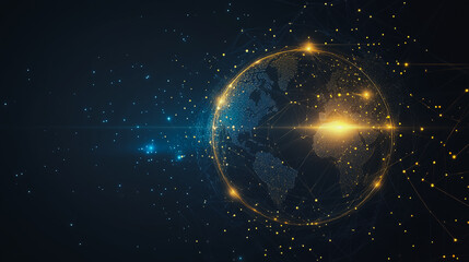 Fototapeta premium background Innovation network points Earth's surface wave background Abstract digital wave background information technology background The background is the background. gradient wave digital wave ban