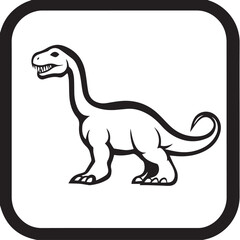 dinosaur in cartoon, doodle style . Image for t-shirt, web, mobile apps and ui. Isolated 2d vector illustration in logo, icon, sketch style, Eps 10, black and white. AI Generative