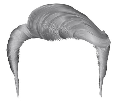 trendy man hairs . gray color. beauty  style .realistic  3d .
