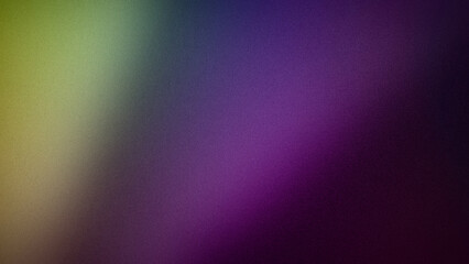 Moody 4K gradient background blending deep green and purple tones. Ideal for creating sophisticated, atmospheric designs, wallpapers, and banners. The grainy texture adds depth