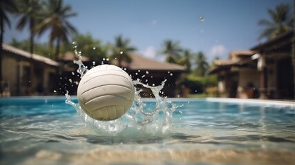 ball playing in the pool