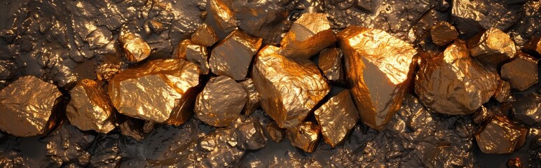 Gold ore texture, Generative AI