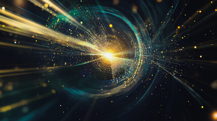 Obraz premium background Innovation network points Earth's surface wave background Abstract digital wave background information technology background The background is the background. gradient wave digital wave ban
