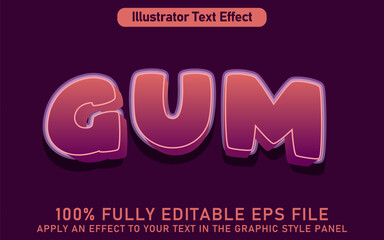 EDITABLE GUM TEXT EFFECT