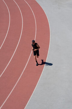 Runner on a track