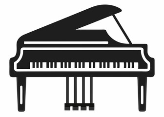 Grand Piano Glyph Icon 
