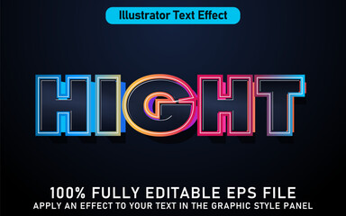 EDITABLE HIGHT TEXT EFFECT