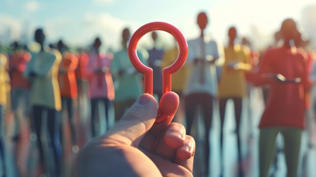 Hand holding a magnet attracting new customers or recruiting new staff members. 