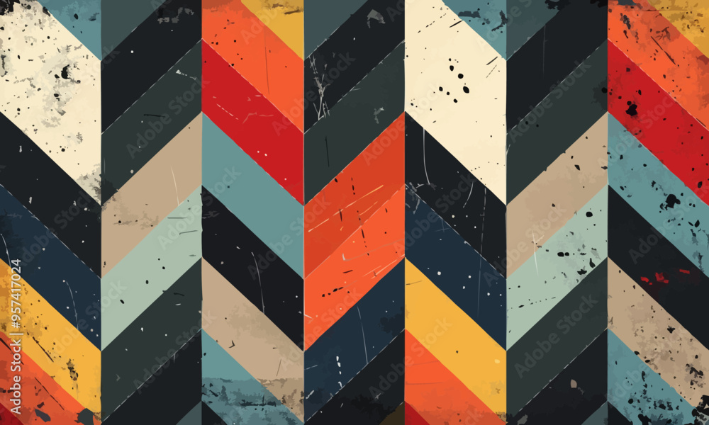 Poster a geometric vector of a chevron pattern.