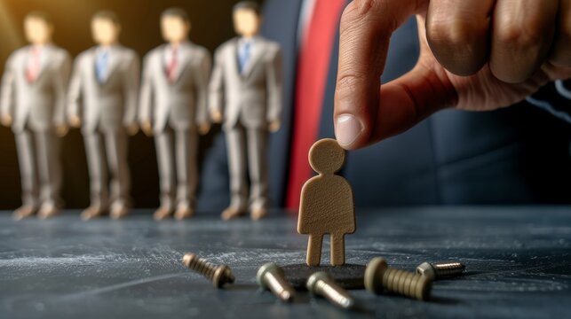 Incentive and welfare program for employee retention, building staffs loyalty reduce resignation rate for important talent, boss holding magnet to pull back resigned or leaving employee.