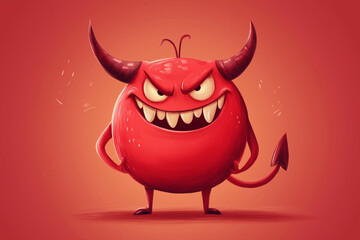 portrait of a funny devil character