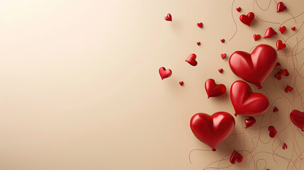 valentine background with hearts