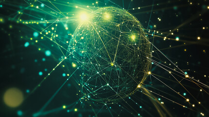 Obraz premium background Innovation network points Earth's surface wave background Abstract digital wave background information technology background The background is the background. gradient wave digital wave ban