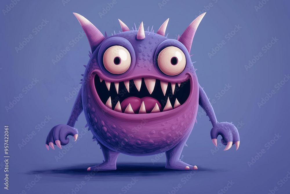 Canvas Prints portrait of a funny monster