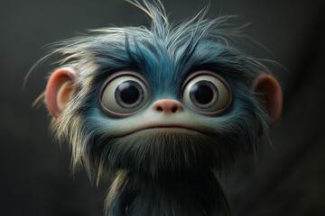 portrait of a funny troll character