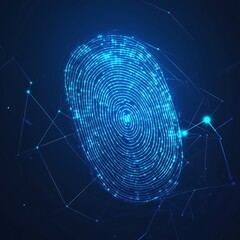 blue fingerprint scanner