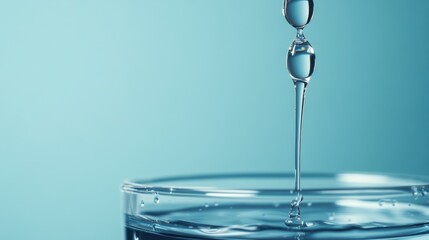 Serene Water Droplet Splash on Tranquil Surface