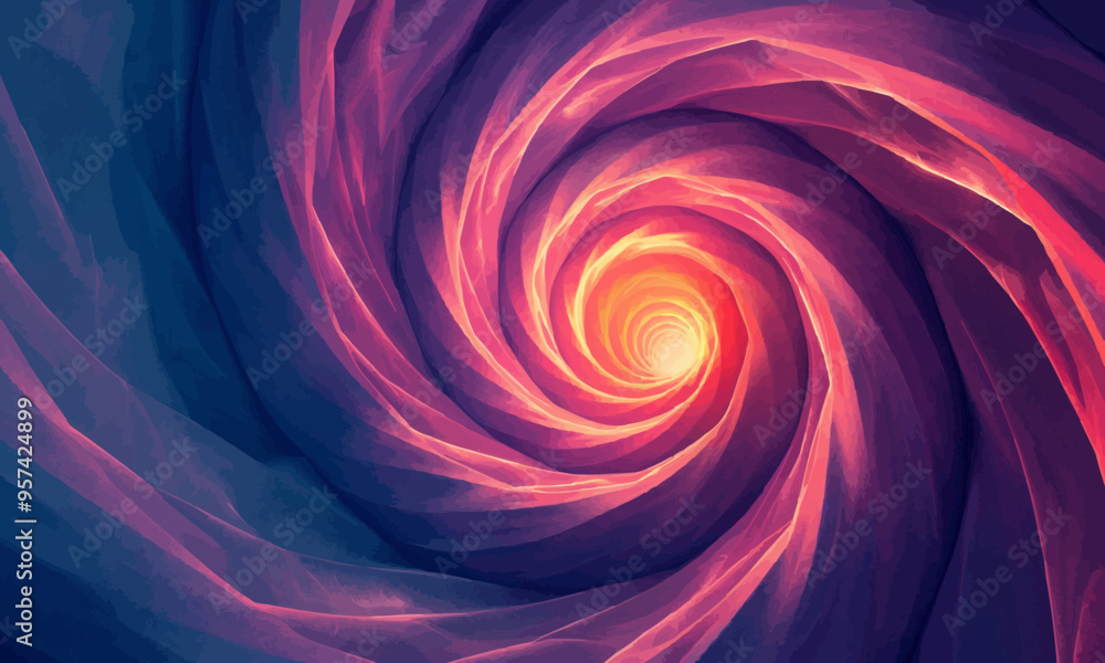 Poster a geometric vector of a spiral pattern.