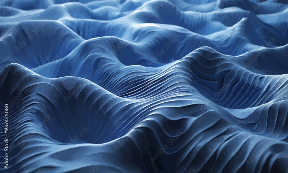 Poster a geometric vector of a wave pattern.