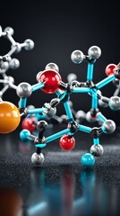 Group of Colorful Balls and Chains on Table