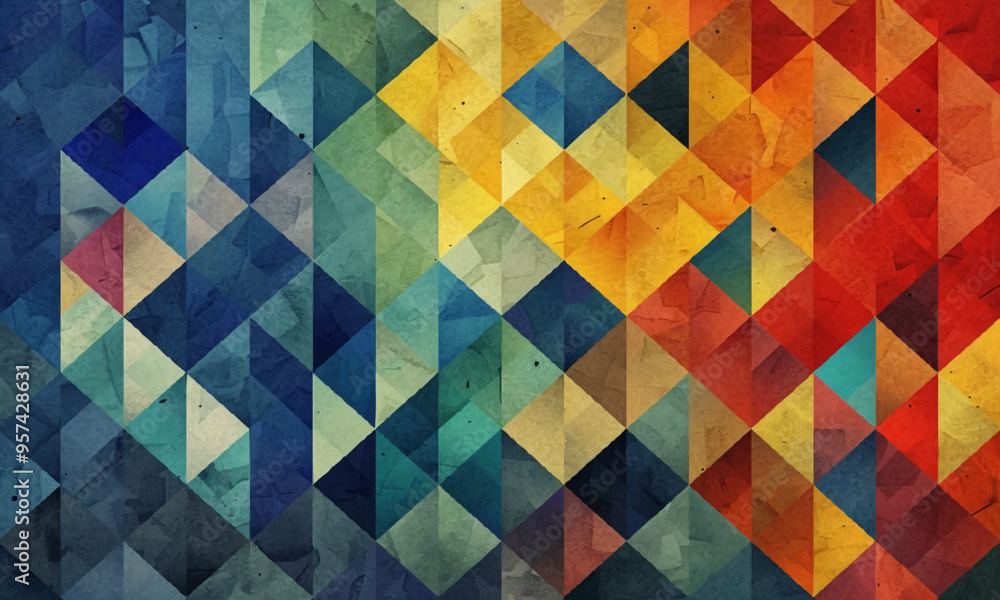 Poster a geometric vector of a tessellation pattern.