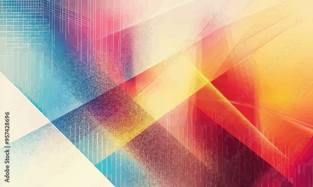 Poster a geometric vector of an abstract grid.