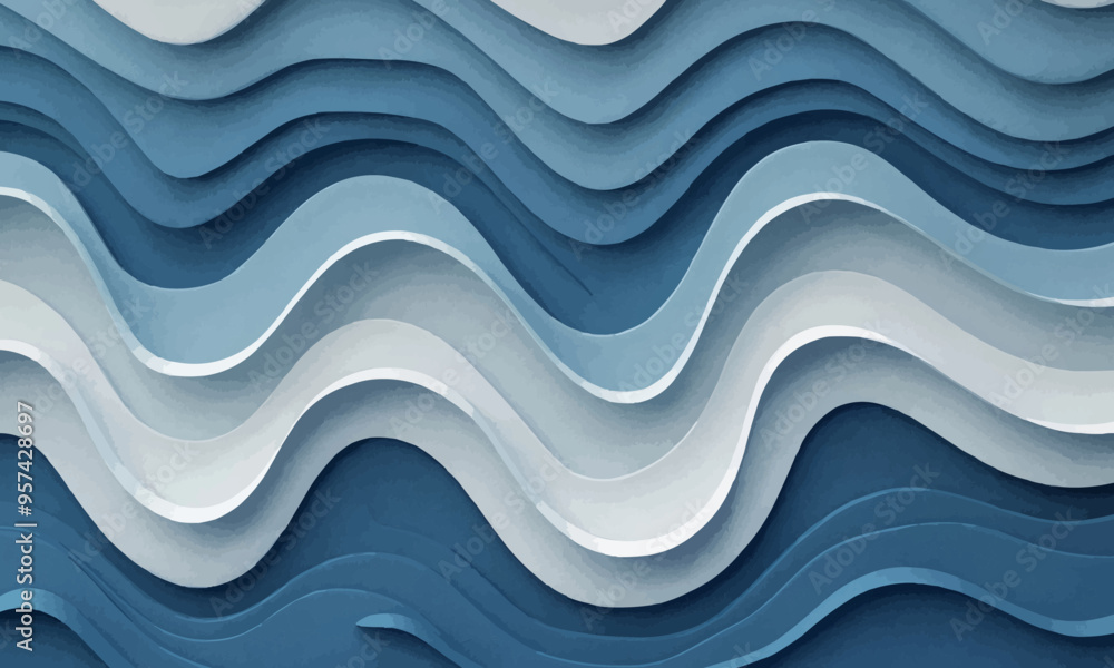 Poster a geometric vector of a wave pattern.