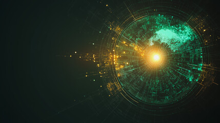 background Innovation network points Earth's surface wave background Abstract digital wave background information technology background The background is the background. gradient wave digital wave ban