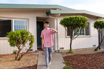 Portrait with new house keys 