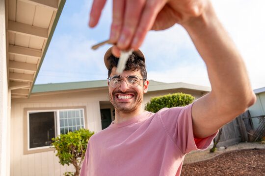 Excited new homeowner 