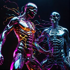 Metallic Skeletons Standing Together