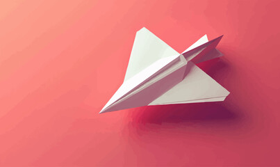 A minimalist vector of a paper airplane.