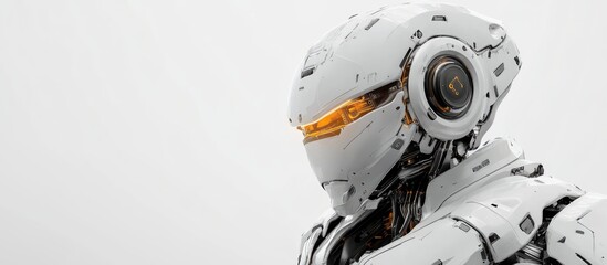 Fototapeta premium 3D illustration of a robot against a white background