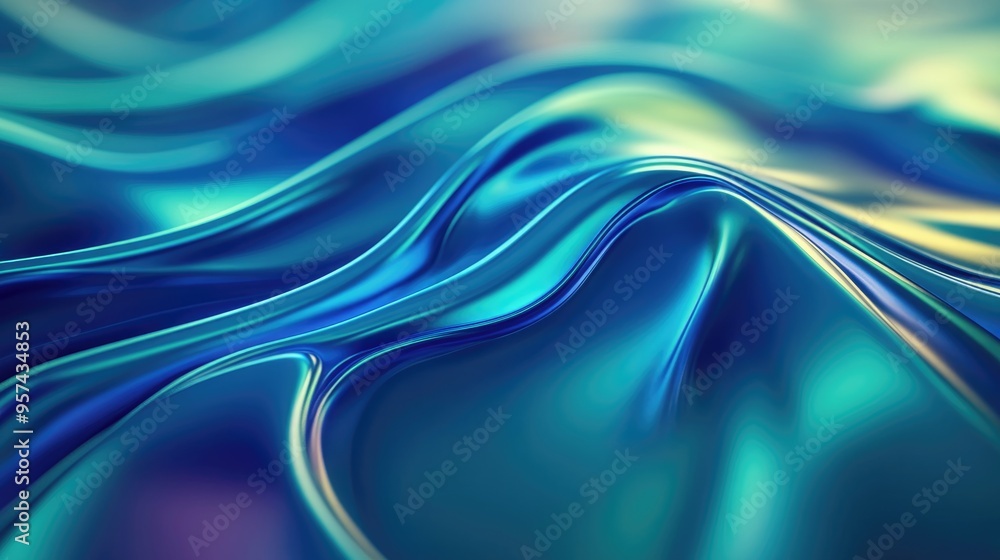 Poster vibrant abstract background with blue and green blur perfect for web design colorful and ideal as a 
