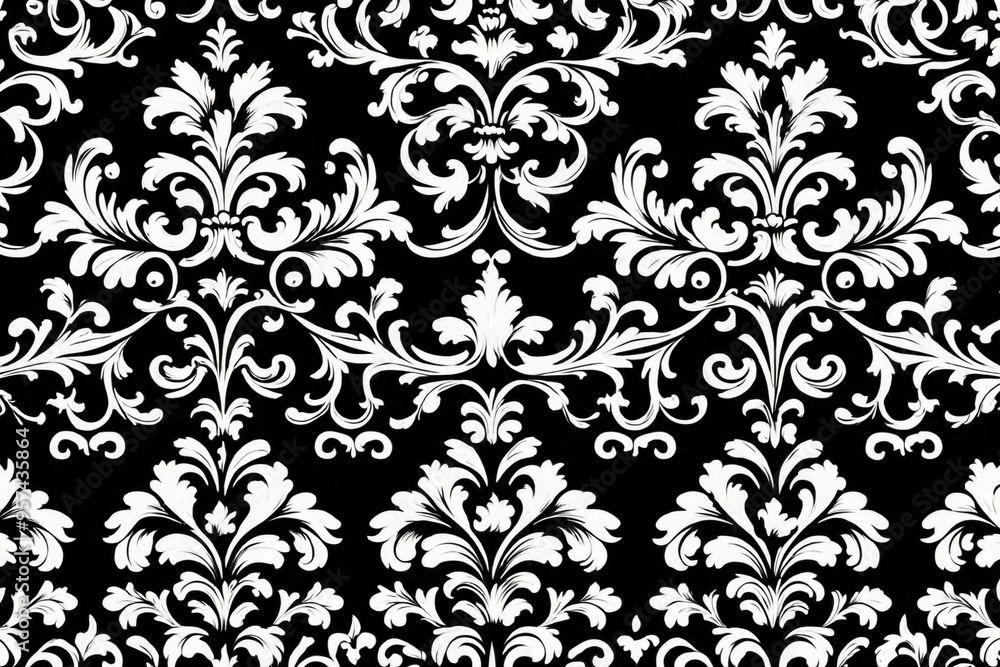 Wall mural seamless floral pattern